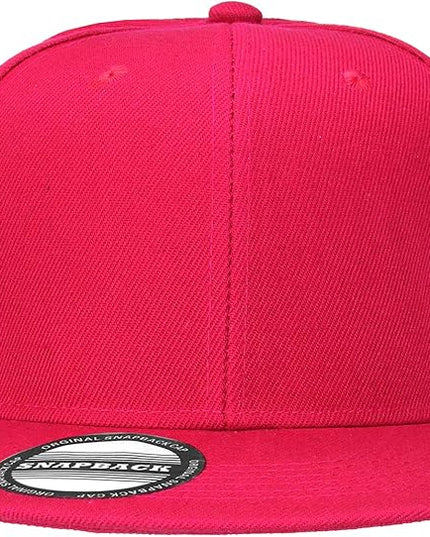 Classic Snapback Hat Cap Hip Hop Style Flat Bill Blank Solid Color Adjustable Size