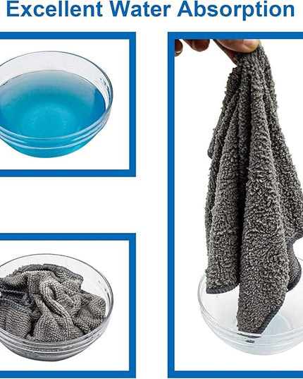 FIXSMITH Microfiber Cleaning Cloth - Pack of 50, Microfiber Towels for Cars 16 x 12 in, Highly Absorbent Cleaning Rags, Lint-Free, Streak-Free Cleaning Cloths for Car Kitchen Home Office