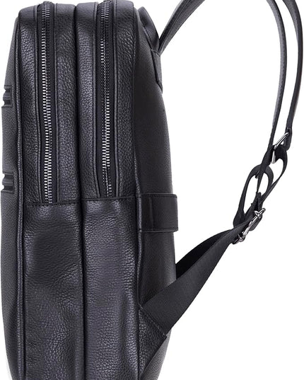Osceola Genuine Leather Laptop Backpack for Men & Women, Handmade Leather Backpack Fits 16 Inch Laptop (Black)