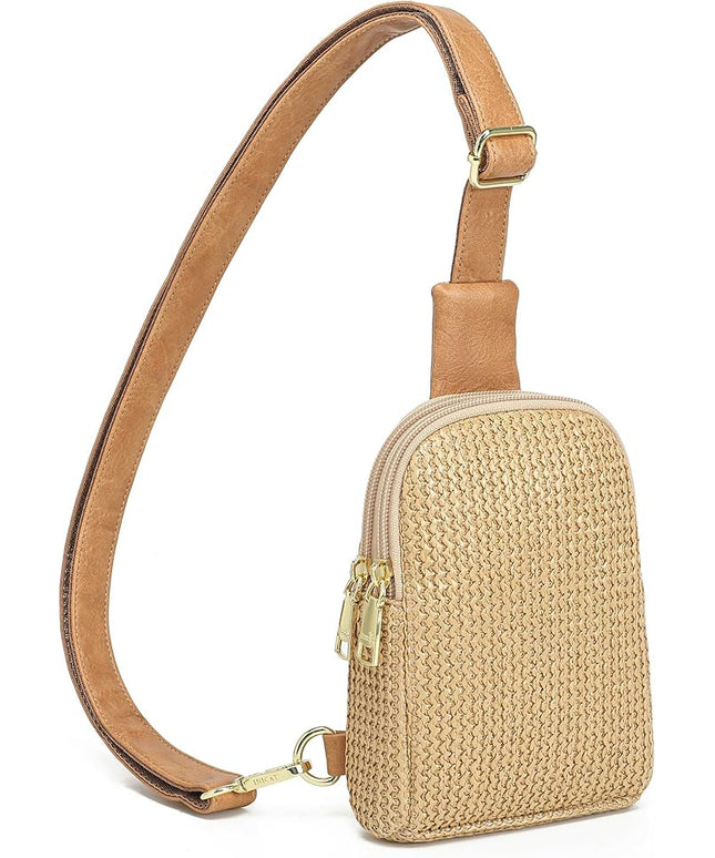 INICAT Faux Straw Crossbody Bags Beach Gifts Valentines Day Her Cruise Ship Essentials Women Summer Small Sling Purses