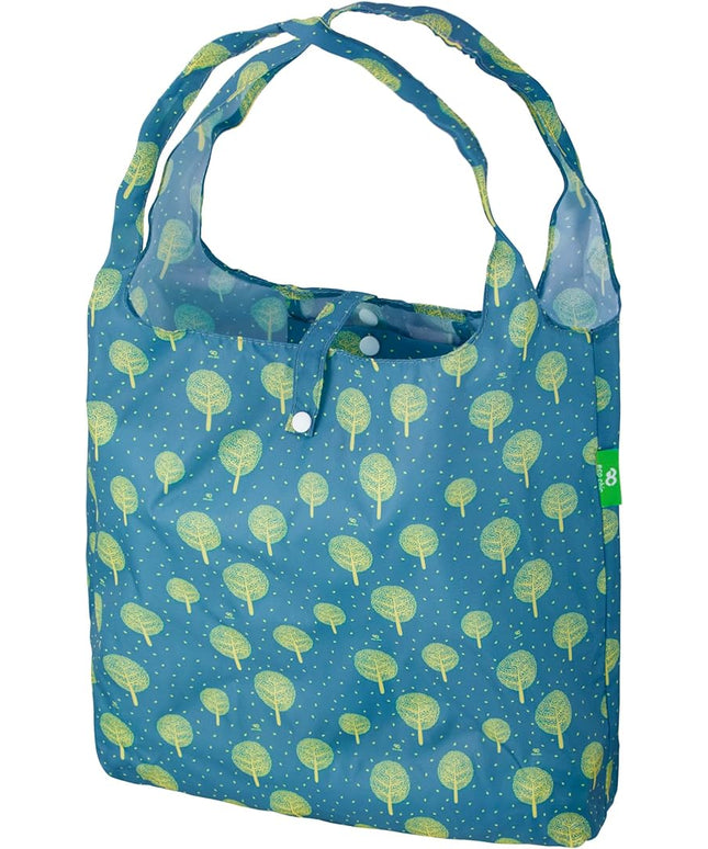 ECO CHIC Foldable Reusable Grocery Bags - Lightweight, Recycled & Reusable Shopping Bag - Waterproof Packable Tote