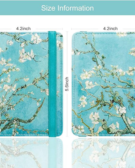 WALNEW Passport Holder for Travel, RFID Passport Cover Wallet for Women Men, PU Leather Passport Book Card Holder Case with Pen, Travelling Essentials for Flying