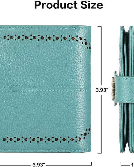 Lavemi Womens Leather Wallet Small Compact RFID Blocking Credit Card Case Purse with Zipper Pocket | Small, Compact, RFID Blocking, Zipper Pocket, Small, Compact