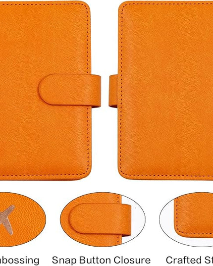 Melsbrinna Rfid Passport Holder for Travel women/Men, Cute Passport Wallet Rfid Blocking Card Slots, Rfid Passport Cover/CaseTravel Wallet, Passport Book Holder (1, Orange)