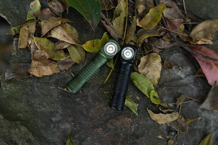 Manker E02 III Everyday-Carry Flashlight, USB-C Rechargeable 10440 / AAA Flashlight, Pocket EDC Flashlight with Magnetic Tail, Reversible Clip (560 Lumens 6500K Cool White, Army Green)