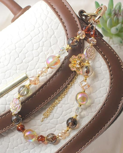 Beaded Phone Wrist Strap,Crystal Keychain Wristlet,Camera Strap Wrist,Cute Phone Chain Wristlet Purse Bag Charms