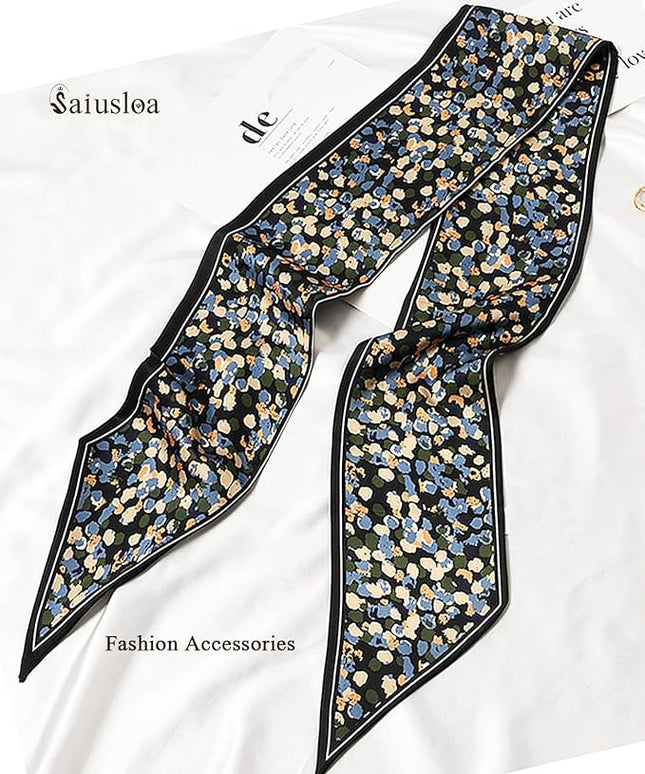 Purse Scarf For Handbags Head Scarves For Women's Hair Bags Scarfs Long Skinny Scarves Fashion Silky