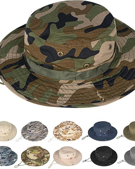 Sun Hats for Men Women Boonie Hat UPF 50+ Bucket Hat Wide Brim UV Protection Fishing Hiking Safari Outdoor Hats