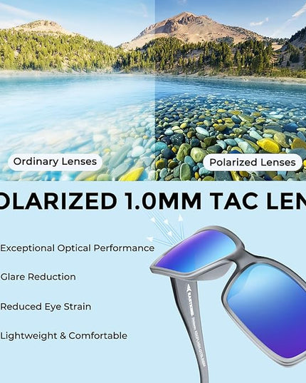 KastKing Skidaway Polarized Sport Sunglasses for Men and Women,Ideal for Driving Fishing Cycling and Running,UV Protection