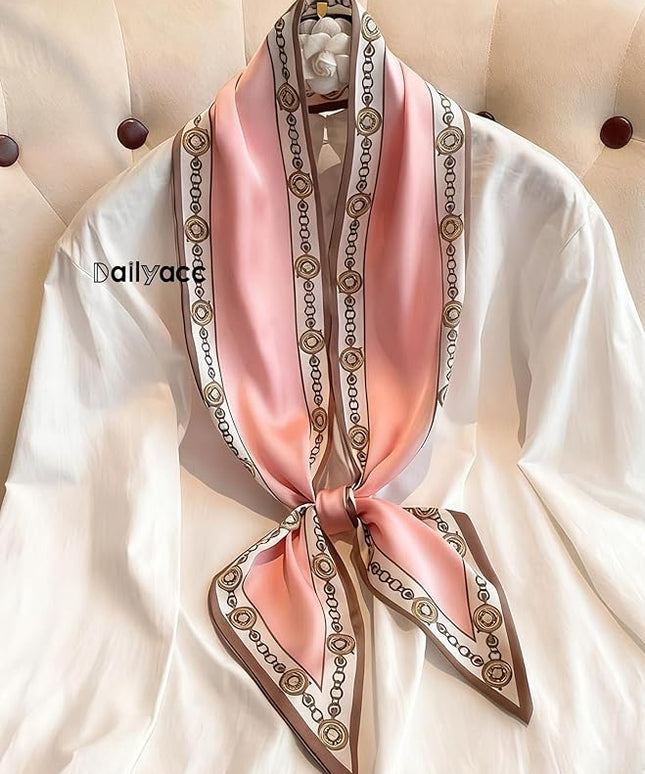 Dailyacc Hair Scarf for Women Fashion Silky Satin Headscarf Wrap Breathable Lightweight Neck Scarves For Handbag
