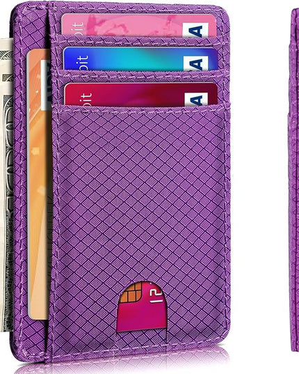 Artpaxy Slim Wallet for Men & Women, Minimalist Front Pocket Card Holder for Travel, RFID Blocking, Water Resistant Nylon Wallet for ID & Cash & Credit Card