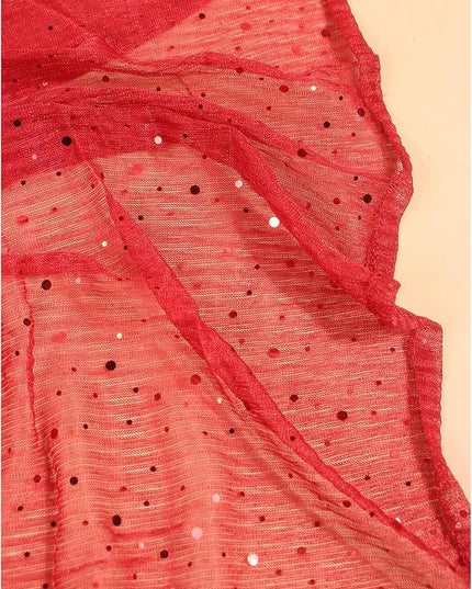 Floerns Women's Sequin Bandana Square Scarf Silk Scarves Mesh Shawl and Wrap for Evening Dresses