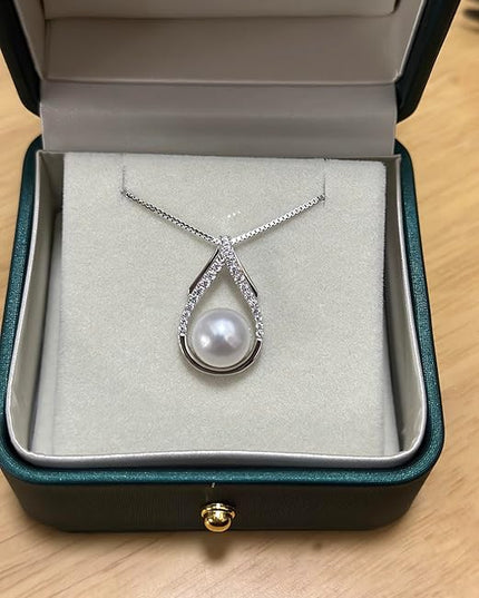 Tahitian Black Pearl Necklaces for Women 10-11mm - Pearl Necklace Phoenix Pendant | with 925 Sterling Silver 18" Chain - Christmas Mothers Day Valentine's Day Gifts For Women Wife Mom Grandma Girlfriend Daughter Her Best Friend Birthday Anniversary Fin...