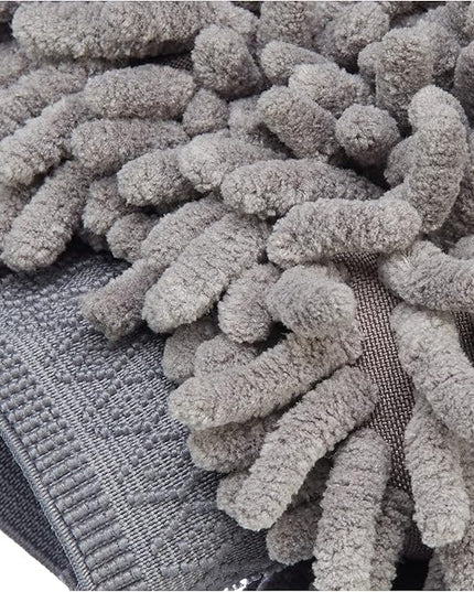 Amazon Basics Absorbent Microfiber Car Wash Drying Mitts, 2 Pack, Gray, 10.44" L x 9.06" W
