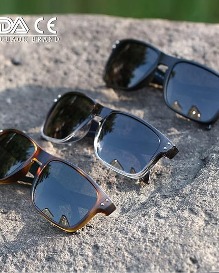KUGUAOK Polarized Square Sunglasses For Men and Women Matte Finish Sun Glasses UV Protection Glasses