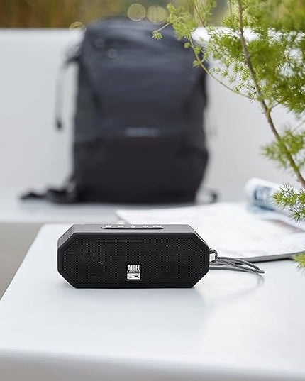 Altec Lansing LifeJacket H2O 4 - Waterproof Bluetooth Speaker, Durable & Portable Speaker with Voice Assistant, 10 Hour Battery Life & 100 Foot Range, Black