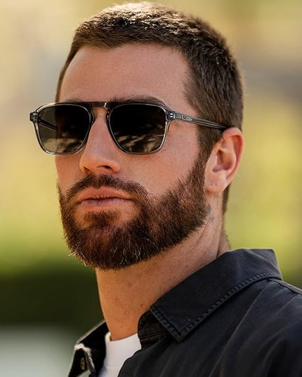 WearMe Pro Polarized Modern Aviator One-Bridge Square Mens Sunglasses