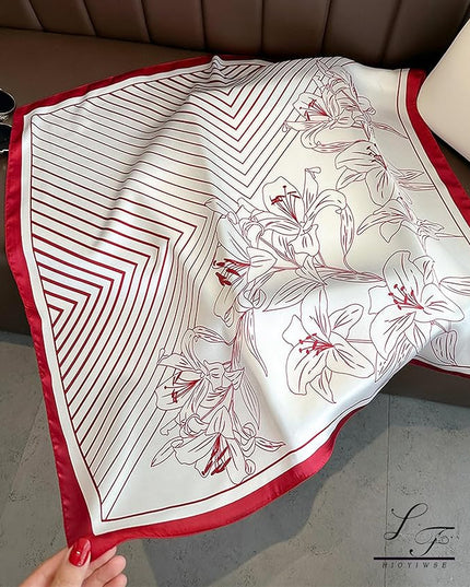 Satin Bandanas Head Scarf For Women Hair Scarves Accessories Lightweight Fashion Wrap Neck Silk Sleeping Headscarf