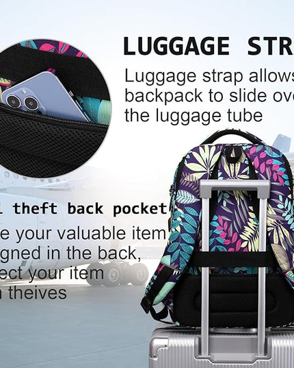 Laptop Backpack,Business Travel Anti Theft Slim Durable Laptops Backpack with USB Charging Port,Water Resistant College Computer Bag for Women & Men Fits 15.6 Inch Laptop and Notebook