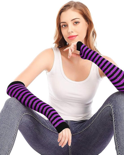 Bienvenu Punk Gothic Rock Long Arm Warmer Fingerless Gloves