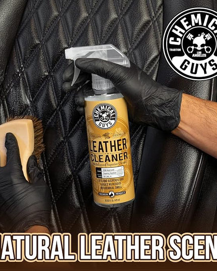 Chemical Guys Leather Cleaner, Colorless and Odorless for Car Interiors, Furniture, Boots, and More (Works on Natural, Synthetic, Pleather, Faux Leather and More), 32 fl oz - SPI_208_32