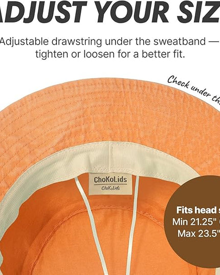 Hot Summer Bucket Hat - Trendy Cotton Sun Hat for Beach, Golf, Fishing - Fun Outdoor Vacation Boonie for Men and Women