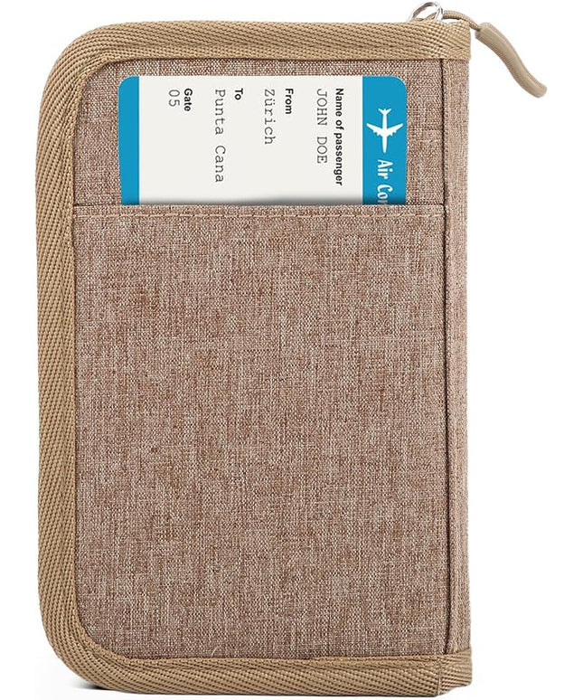Passport Holder for Travel Essentials, RFID Blocking Protector Passport Wallets, Passport Document Organizer Case for Travel Must Have, Passport Book for Women, Couple, Family Cards, Tickets, ID, Cash