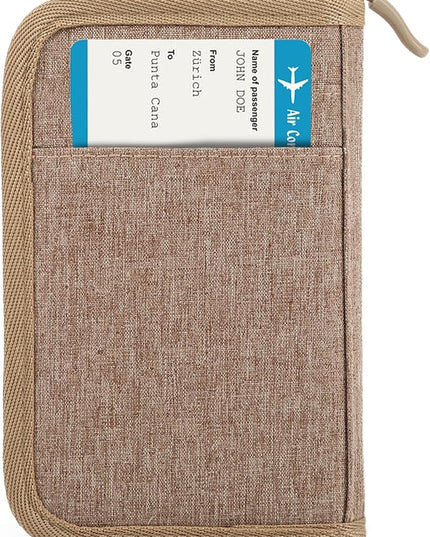 Passport Holder for Travel, Women Rfid Blocking Passport Wallet, Travel Essentials Premium Wallets, Waterproof Passport Holders Bag for Men Traveling, Travel Document Organizer Credit Cards Case