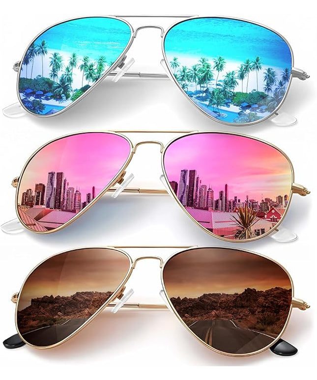 KALIYADI Classic Aviator Sunglasses for Men Women Driving Sun glasses Polarized Lens UV Blocking