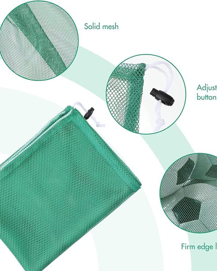 Berlune 30 Pack Large Mesh Laundry Bags, 24 x 36 Inch Bulk Wash Set with Drawstring for Commercial Use, Dorms, Vacation Rentals, Laundromats, Apartments & Facilities(Green)