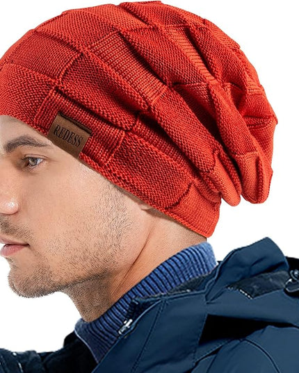 REDESS Beanie Hat for Men and Women Winter Warm Hats Knit Slouchy Thick Skull Cap