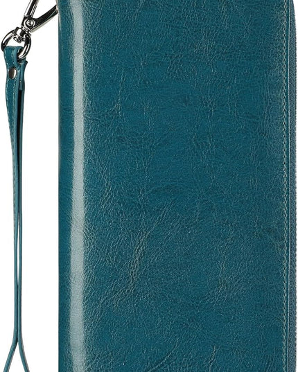 Lavemi Small Compact Women Wallet RFID Blocking Genuine Leather Bifold Purse with ID Windows