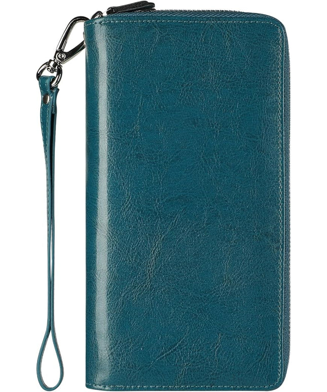 Lavemi Small Compact Women Wallet RFID Blocking Genuine Leather Bifold Purse with ID Windows