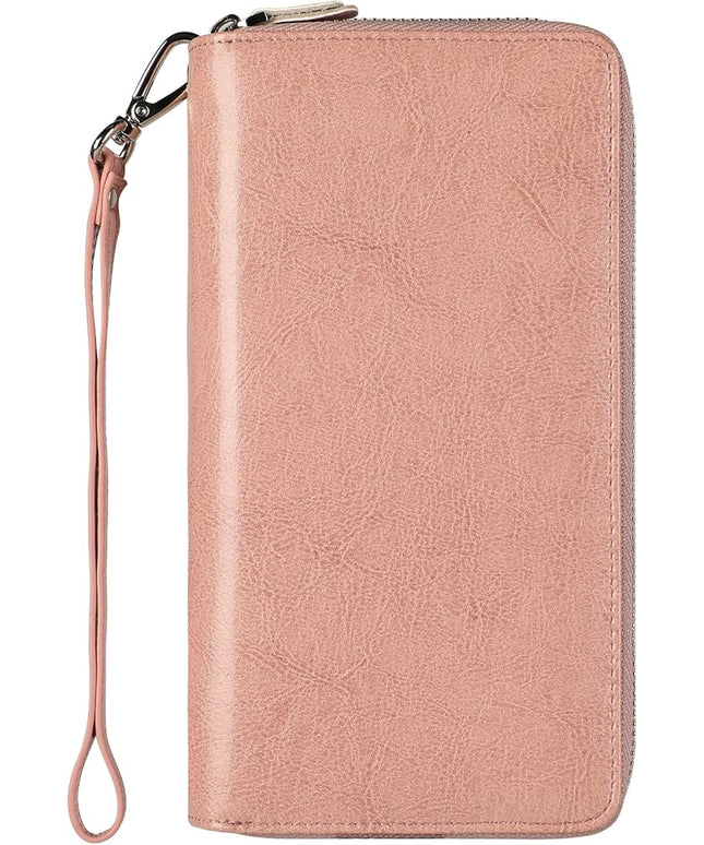 Lavemi Small Compact Women Wallet RFID Blocking Genuine Leather Bifold Purse with ID Windows