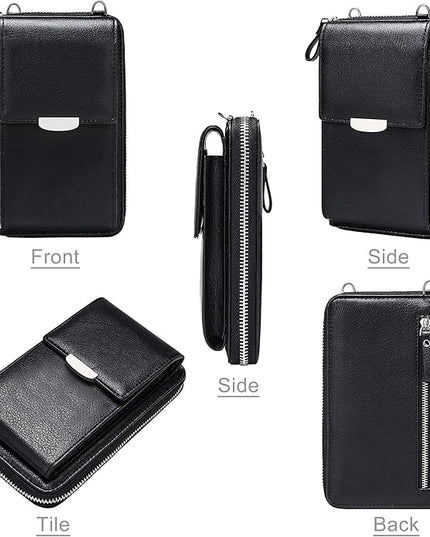 KUKOO Small Crossbody Bag Cell Phone Purse Wallet with Credit Card Slots for Women