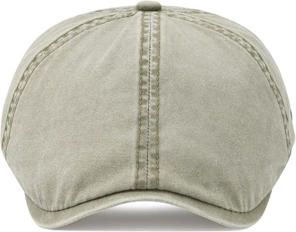 VOBOOM Cotton Washing Flat Cap Cabbie Hat Gatsby Ivy Irish Hunting Newsboy