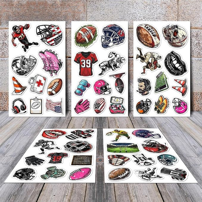 Pack 50 Pcs Cute Sports Football Stickers for Water Bottles Funny Laptop Luggage Computer Scrapbooking Kids Teens Girls Boys Adults Waterproof Aesthetic Sticker Small Vinyl Decals