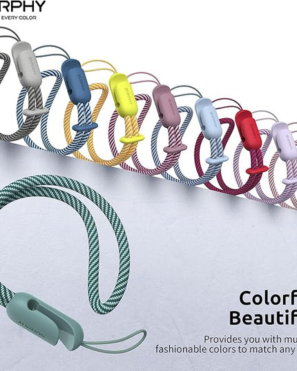 SURPHY 2 Pack Phone Lanyard for Cellphone Case, Phone Wrist Strap for Case, Cellphone Strap with 2-Color Braided, Charm Wrist Lanyard for Women and Men, Green & Gray