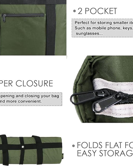 BeeGreen Cooler Bag Soft Leakproof Insulated Tote with Zipper for Beach Travel Grocery