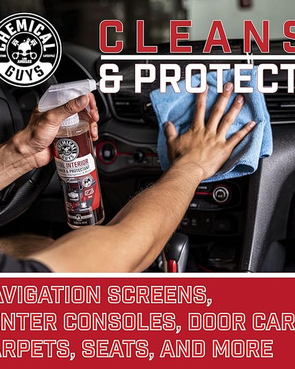 Chemical Guys SPI22516 Total Interior Cleaner & Protectant (Safe on Dash, Leather, Vinyl, Plastics, Trim, Glass, Fabric & More), 16 Fl Oz (Pack of 2) (Black Cherry Scent)