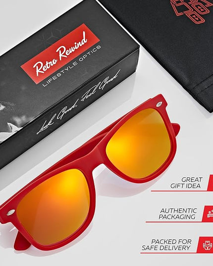 Retro Rewind Polarized Sunglasses for Men and Women - UV Protection Classic Sun Glasses