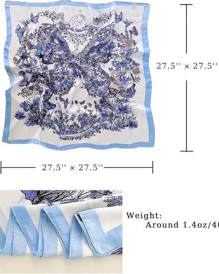 Satin Bandana Headscarf for Women Silky Hair Scarves for Fashion Lightweight