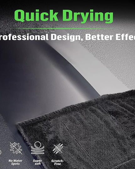 Shower Cleaning Cloths, Premium Car Drying Towel | Ultra Absorbent Twisted-Loop Design| Microfiber Towel for Car, Shower Cabin, Household