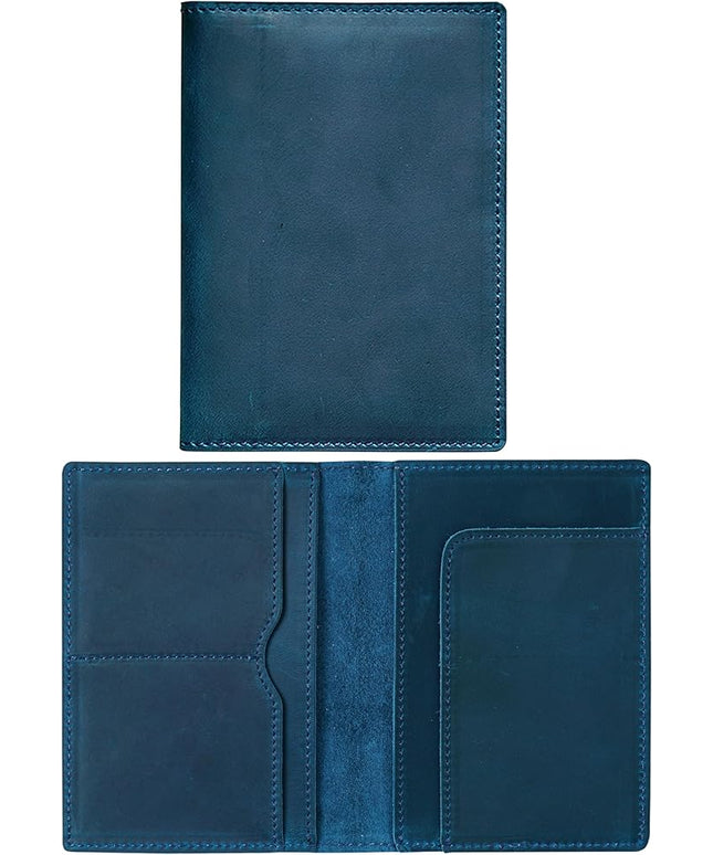 HIFA Leather Passport Holder, Handmade Passport Cover with Card and Ticket Slot - Genuine Leather, Elegant Design, Easy Access - Passport Case, Passport Wallet, Passport Holder