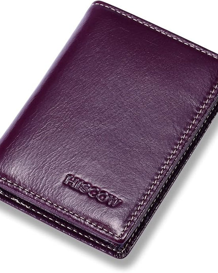 Leather Business Card Case Holder for Men & Women, Italian Calfskin