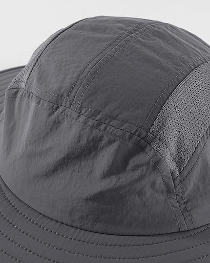 Home Prefer UPF 50+ Mens Wide Brim Fishing Hat with Neck Flap Sun Hat for Men Women Sun Protection Cap
