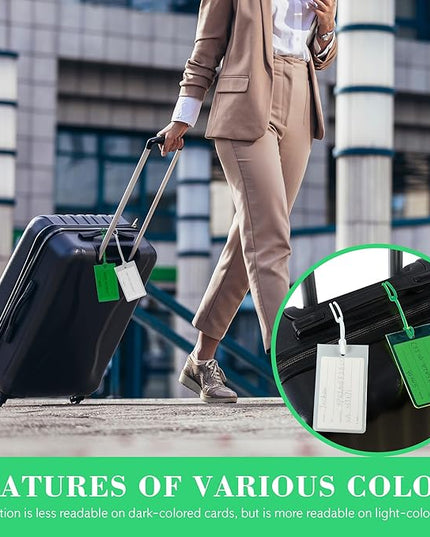 10 Pack Luggage Tags for Suitcases, Airplane Travel Essentials for Flying, International Travel Must Haves, and Luggage Accessories by Sodsay