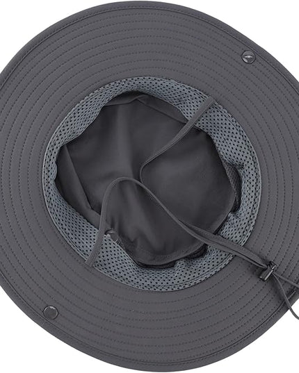 Connectyle Men's Sun Hat UPF 50+ Wide Brim Bucket Hats for Fishing Hiking Gardening Adjustable Boonie Hat Outdoor Safari Hats