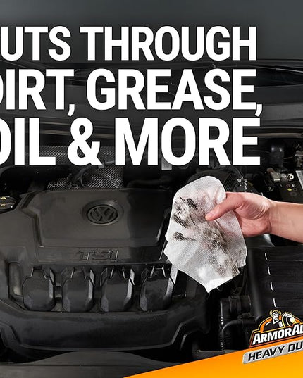 Armor All Heavy Duty Car Cleaning Wipes, 25 Count Canister, Interior Car Wipes, Also Great for Tools, Car Parts and Lawn Care Equipment