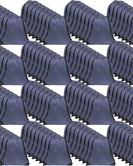 GoodtoU Drawstring Bags, Nylon Backpacks - Drawstring Gym Bags for Sport, Traveling, Team (Grey, 128Pcs)